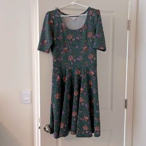 LuLaRoe Floral Dress, Midi, Size XL